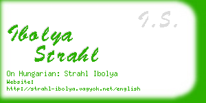 ibolya strahl business card